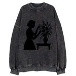 Florist arranging dramatic bouquet - Vintage Sweatshirt