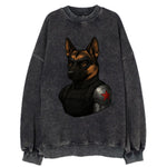 German Shepherd Winter Soldier  - Vintag - Vintage Sweatshirt