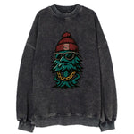 Palo Alto Tree wearing Stanford beanie with S patch - Vintage Sweatshirt