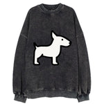 Bull Terrier - White egg-shaped head flat side profile - Vintage Sweatshirt