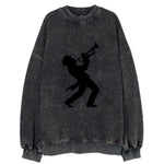 Trumpet player hitting high note - Vintage Sweatshirt