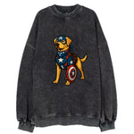 Labrador Captain America  - Vintage Sweatshirt