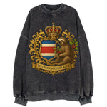 Costa Rica Sloth Emblem  - Vintage Sweatshirt