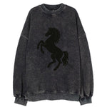 Stallion rearing on hind legs - Vintage Sweatshirt