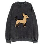 Chihuahua - Tan smooth coat flat side profile - Vintage Sweatshirt