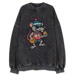 Brooklyn Rat wearing Nets beanie with subway token and wayfarer sunglasses - Vintage Sweatshirt