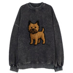 Cairn Terrier - Modern shaggy design wit - Vintage Sweatshirt