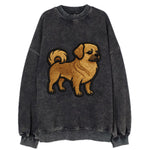 Tibetan Spaniel - Modern Tibetan breed d - Vintage Sweatshirt
