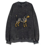 Bluetick Coonhound - Trendy spotted hound logo with prominent black border - Vintage Sweatshirt