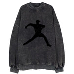 Baseball pitcher wind-up motion - Vintage Sweatshirt