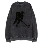 Ice hockey player shooting puck - Vintage Sweatshirt