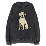 Goldador - Golden Lab mix sitting pose - Vintage Sweatshirt