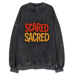 SCARED;SACRED JOURNEY Spiritual Purple Hat - Vintage Sweatshirt