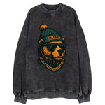 Calgary Grizzly Bear wearing Calgary bea - Vintage Sweatshirt