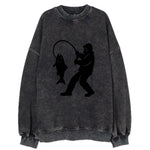 Alaskan fisherman hauling catch - Vintage Sweatshirt