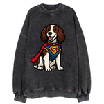Springer Spaniel Friendly Hero  - Vintag Vintage Sweatshirt