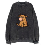The Cow Judging Silently - Vintage Sweatshirt