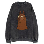 The Llama Judging Silently - Vintage Sweatshirt