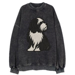 Tibetan Terrier - Black and white long c - Vintage Sweatshirt