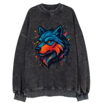 Velvet Wolf Royal  - Vintage Sweatshirt