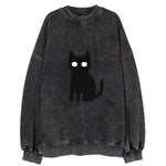 YOU MUST EMBRACE THE VOID | Black cat st - Vintage Sweatshirt