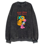 CATS OWN YOU | Cat on throne pointing down - Vintage Sweatshirt