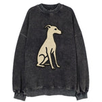 Italian Greyhound - Gray sitting pose - Vintage Sweatshirt