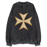 Hospitaller Cross  - Vintage Sweatshirt