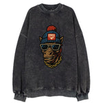 Dallas Mustang wearing SMU beanie with pony patch - Vintage Sweatshirt
