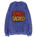 SCARED;SACRED JOURNEY Spiritual Purple Hat - Vintage Sweatshirt