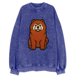 Chow Chow - Red fluffy sitting pose - Vi Vintage Sweatshirt