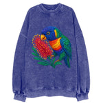 Rainbow Lorikeet Bottlebrush - Vintage Sweatshirt