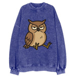 The Owl Judging Silently - Vintage Sweatshirt