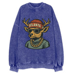 deer atlanta atl red us South - Vintage Sweatshirt