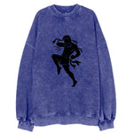 Thai Muay Thai fighter elbow strike - Vintage Sweatshirt