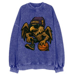 Los Angeles Golden Eagle wearing Lakers beanie with trophy patch and wayfarer - Vintage Sweatshirt