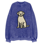Goldador - Golden Lab mix sitting pose - Vintage Sweatshirt