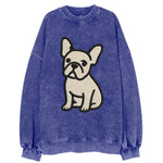 French Bulldog - Head tilt one ear up - Vintage Sweatshirt