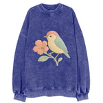 Peach Flowerpecker - Vintage Sweatshirt
