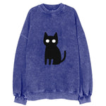 YOU MUST EMBRACE THE VOID | Black cat st - Vintage Sweatshirt
