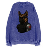 German Shepherd Winter Soldier  - Vintag - Vintage Sweatshirt