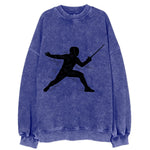Fencer lunging attack position - Vintage Sweatshirt