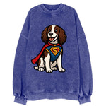 Springer Spaniel Friendly Hero  - Vintag Vintage Sweatshirt