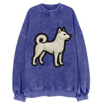 Kishu Ken - Contemporary white hunter de - Vintage Sweatshirt