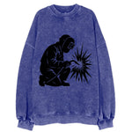 Welder sparks flying dramatically - Vintage Sweatshirt