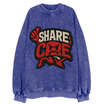 SHARE;CARE TOO MUCH Oversharer Green Hat - Vintage Sweatshirt