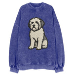 Polish Lowland Sheepdog - White and gray - Vintage Sweatshirt