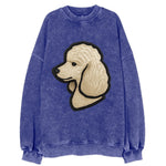 Poodle - Contemporary clean style with s - Vintage Sweatshirt
