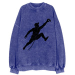 Rock wall climber reaching hold - Vintage Sweatshirt