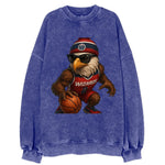 DC Eagle wearing Wizards red white and blue beanie with monument patch and - Vintage Sweatshirt